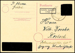 6 Pfg. Aufbrauchs-Ganzsachenkarte Mit Zudruck "Gebühr Bezahlt!/ 6 Rpf." Gebraucht Als Ortskarte Aus SEESTADT... - Altri & Non Classificati