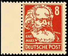 8 Pfg Köpfe Schwarzrot, Tadellos Postfrisch Mit Linkem Rand, Gepr. Paul BPP, Katalog: 214c **8 Pfg Heads... - Otros & Sin Clasificación