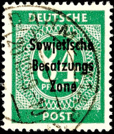 84 Pfennig Ziffernserie Mit Bdr.-Aufdruck "Sowjetische Besatzungs Zone", B-Farbe, Tadellos Gestempelt, Gepr. Paul... - Autres & Non Classés