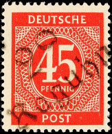 45 Pf. Ziffer Mit Aufdruck "Raguhn", Tadellos Postfrisch, Gepr. Dr. Modry BPP, Mi. 300,-, Katalog: IsVIb **45... - Otros & Sin Clasificación