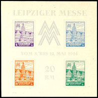 Blockausgabe "Leipziger-Messe", Blockpaar, Beide Wasserzeichen Und Je In Seltener B-Farbe, Tadellos Postfrisch,... - Autres & Non Classés