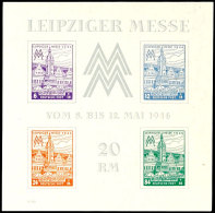 Blockausgabe "Leipziger Messe" Mit Mi. 163 In B-Farbe, Tadellos Postfrisch, Gepr. Ströh BPP, Mi. 1.500.-,... - Autres & Non Classés