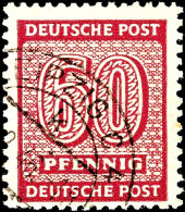 60 Pf. Karminbraun, Tadellos, Gestempelt, Gepr. Ströh BPP, Mi. 2.200.-, Katalog: 137Ywb O60 Pf. Carmine... - Autres & Non Classés