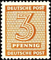 3 Pf. Dunkelbraunocker, Tadellos Postfrisch, Gepr. Ströh BPP, Mi. 700.-, Katalog: 126Xwc **3 Pf. Dark... - Autres & Non Classés