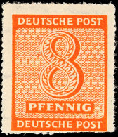 8 Pf. Rotorange, Wz.Y, Mit D-Zähnung Von Roßwein, Postfrisch, Gepr. Ströh BPP, Mi. 300.-, Katalog:... - Otros & Sin Clasificación