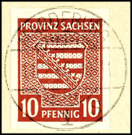 10 Pfg Wappen, Gestempelt "MAGDEBURG 1 S" Auf Luxusbriefstück, Fotobefund Schulz BPP (2015): "einwandfrei",... - Autres & Non Classés