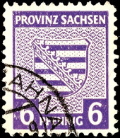 6 Pf. Dunkelgrauviolett, A-Zähnung, Tadellos Gestempelt, Gepr. Ströh BPP, Mi. 1.000.-, Katalog: 69XAc... - Otros & Sin Clasificación