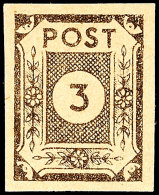 3 Pf. Braunschwarz, Tx-Papier, Type I, Tadellos Postfrisch, Gepr. Ströh BPP, Mi. 3.800.-, Katalog: 51ctxI... - Sonstige & Ohne Zuordnung