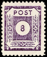 8 Pf. Grauviolett, Gez. Coswig DII, Tadellos Postfrisch, Gepr. Ströh BPP, Mi. 600.-, Katalog: 44DIIc **8... - Sonstige & Ohne Zuordnung