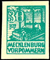 30 Pfg Abschied Schwärzlichbläulichgrün Auf Gewöhnlichem Papier Ungezähnt, Tadellos... - Otros & Sin Clasificación