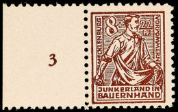 8 + 22 Pf. Schwärzlichsiena Mit Plattenfehler XI, Postfrisch, Gepr. Kramp BPP, Mi. 300.- (ohne Aufschlag... - Autres & Non Classés