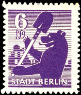 6 Pf. Dunkelgrauviolett, Postfrisch, Kurzbefund Ströh BPP, Mi. 600.- Attest/Certificate:... - Autres & Non Classés