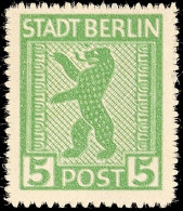 5 Pf. Gelbgrün, Doppeldruck, Tadellos Postfrisch, Gepr. Sturm BPP, Mi. 550.-, Katalog: 1ABvxDD **5 Pf.... - Sonstige & Ohne Zuordnung