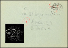 Stettiner Zipfel: 1946, Bedarfsbrief Aus STETTIN-PÖLITZ B 1.3.46 Mit Handschriftlicher Barfreimachung Und... - Autres & Non Classés
