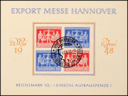 Kontrollrat, Hannover-Messe Zusammendruck V Zd 2 Auf Schmuckblatt Mit Messe-Sonderstempel 02.6.48, Fotobefund... - Otros & Sin Clasificación