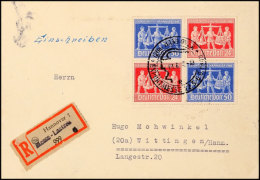 Kontrollrat, Hannover-Messe Zusammendruck V Zd 1 Auf Einschreiben Ab Messe-Laatzen Mit Messe-Sonderstempel 01.6.48... - Otros & Sin Clasificación