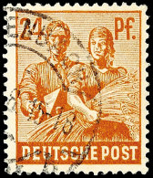 24 Pfennig Arbeiterserie, Dunkelgelbbraun, Tadellos Gestempelt, Fotobefund H.-D. Schlegel BPP: "einwandfrei, In Der... - Otros & Sin Clasificación