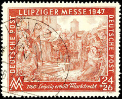 24+26 Pf Leipziger Messe Tadellos Mit Sonderstempel In Zähnung L 13 1/4 : 13, Fotoattest Hans-Dieter Schlegel... - Autres & Non Classés