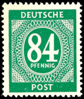 84 Pfennig Ziffernausgabe, Grün, Tadellos Postfrisch, Arge Farbgeprüft, Mi. 160.-, Katalog: 936d **84... - Otros & Sin Clasificación