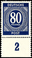 80 Pfennig Ziffernausgabe, Schwärzlichkobalt, Tadellos Postfrisch, Arge Farbgeprüft, Mi. 200.-, Katalog:... - Otros & Sin Clasificación