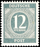 12 Pf. Dunkelgrüngrau Tadellos Postfrisch, Gepr. ArGe, Mi. 1.400.-, Katalog: 920c **12 Pf. Dark Green Gray... - Altri & Non Classificati