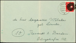 12 Pf. Hitler Als EF Auf Brief Vom 5.5.45 Von Glatz Nach Tharandt/Dresden, Seltene Bedarfspost Aus Schlesien, 3... - Other & Unclassified