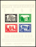 Wiederaufbau-Block, Ungebraucht Ohne Gummierung, Wie Verausgabt, Tadellos, Katalog: Bl.1 (*)Reconstruction... - Wasungen