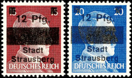 Probedrucke "12 Auf 15 Pf." Und "12 Auf 20 Pf." Je Tadellos Postfrisch, Gepr. Zierer BPP, Mi. 1.300.-, Katalog: I,... - Autres & Non Classés