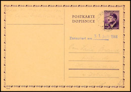 KZ Svartoborice (SS-Internierungslager): 1944, Zwei 60 H. Ganzsachenkarte Aus Dem Lager Je Mit Poststempel... - Other & Unclassified