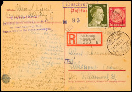 Ghetto Bendsburg: 1942, "Einlieferer: Ältestenrat Der Jüdischen Kulturgemeinde In Bendsburg O/S... - Other & Unclassified