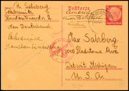 Ghetto Pabianice: 1941, "Ältestenrat Der Juden In Pabianice/Abteilung: Auftragsstelle", Violetter L2, Schwach,... - Other & Unclassified