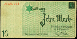 Ghetto Litzmannstadt: 1940, 3 Verschiedene Original-Geldscheine Mit Nennwert 50 Pfg., 5 M. Und 10 Mark, Stark... - Other & Unclassified