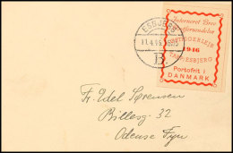 DP Lager Tarp/Esbjerg (Dänemark) 1946, Portofreiheitvignette Auf Brief Von Esbjerg 11.4.46 Nach Odense ... - Autres & Non Classés