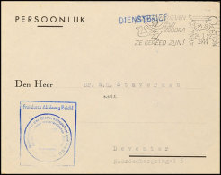 Niederlande 1944, Portofreier Dienstbrief Mit Briefstempel Befehlshaber Der Sicherheitspolizei Und Des SD Ab... - Autres & Non Classés