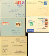 Deutsche Dienstpost Böhmen Und Mähren, 5 Briefe 1939 Bis 1943, Dabei Mischfrankatur Frei-/Dienstmarken,... - Otros & Sin Clasificación