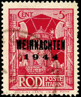 Insel Rhodos Weihnachtsmarke Mit Aufdrucktype I., Gestempelt, Pracht, Signiert Mogler BPP, Mi. 500,-, Katalog: 12I... - Other & Unclassified