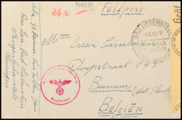 1942, Belgier In Der Wehrmacht, Brief Aus BAD LIEBENSTEIN 4.6.42 Mit Offener Feldpostanschrift Eines Flamen... - Otros & Sin Clasificación