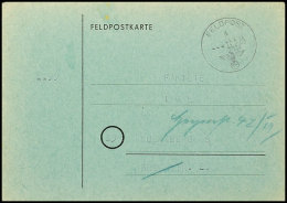 1945, Inselpost Kreta, Funkmitteilungskarte Grün, Gebraucht Mit Normstempel "a 23.2.45" Nach Nürnberg,... - Otros & Sin Clasificación