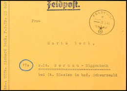 1945, Festung Lorient, Brief Mit Feldpost-Normstempel "d 28.2.45" Und Absender-Feldpost-Nummer "05869" (= Gen.... - Otros & Sin Clasificación