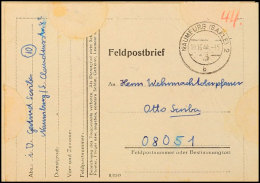 AOK 10, Mehrteilige Korrespondenz An Wehrmachts-Oberpfarrer Scriba Bei Fp-Nr. 08051, August-Dezember 1944, Einsatz... - Otros & Sin Clasificación