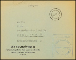 1943, SS-Feldpost-Vordruckbrief "Der Reichsführer-SS/Forschungsstelle Für Ostunterkünfte/Lublin..."... - Sonstige & Ohne Zuordnung