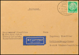 1940, 5 Pfg. Hindenburg Für Die Luftpostgebühr Auf Sonst Portofreiem Feldpostbrief Aus... - Other & Unclassified