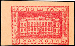 Hilfspostmarke In Rosa, Seltenere Type, Siehe Foto, Gepr. Zirath BPP  OGProvisional Stamp In Rose, Rarer Type,... - Autres & Non Classés