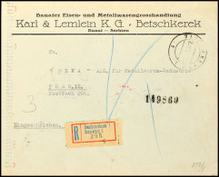 Mischfrankatur Aus 2 Din. Mit 4 Din.(Paar) Auf Der Briefrückseite Eines Portogerechten Auslands-R-Briefes Nach... - Other & Unclassified