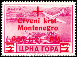 0,15 RM + 0,85 RM Auf 3 D. Bis 0,50 RM + 2,0 RM Auf 2 L. "Rotes Kreuz", Kpl. Satz, Tadellos Postfrisch, Auflage Ca.... - Ocu. Alemana: Montenegro