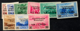 Flüchtlingshilfe, 9 Werte Kpl., Postfrisch, Gepr. Krischke BPP, Mi. 500,-, Katalog: 20/28 **Fugitive Aid,... - Occ. Allemande: Montenegro