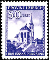 50 Cent Freimarke, Plattenfehler II "Schattenbild Des Kirchturms Rechts Im Markenbild" (Bogenfeld 4), Tadellos... - Otros & Sin Clasificación