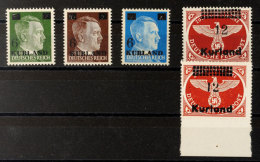 Aufdruckserie Mit Mi. 4A Und B, Postfrisch, Sign. Dr. Dub, Mi. 250,-, Katalog: 1/4A+B **Overprint Set With... - Otros & Sin Clasificación