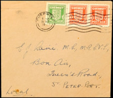 1/2 D Olivgrün Und 1 D Rot (2) Auf Brief Mit Masch.Stpl., Katalog: 1/2 BF1 / 2 D Olive Green And 1 D Red... - Other & Unclassified