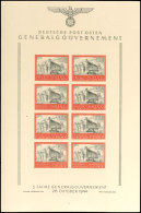 110 + 10 Zl. Burg Von Krakau Ungezähnt Im Kleinbogen Mit Formnummer 4, Postfrisch, Pracht, Katalog: 125Klb.4U... - Sonstige & Ohne Zuordnung